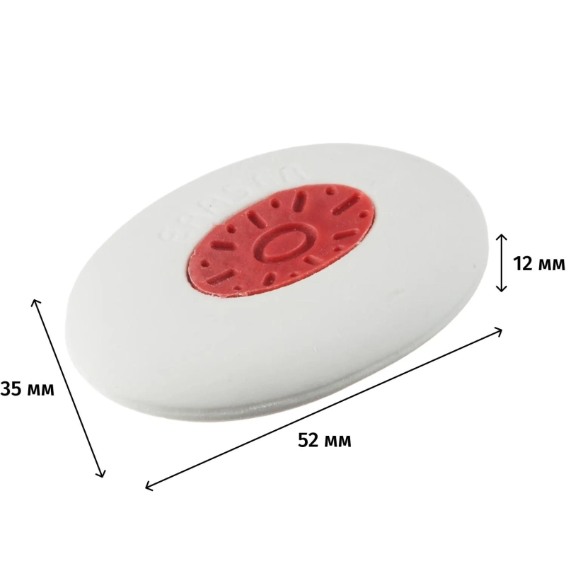 Ластик Attache овальный, с пластиковым держателем, 2 шт.в уп.с европодвесом