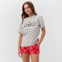 Пижама женская (футболка и шорты) KAFTAN "Love" размер 52-54