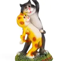 Садовая фигура из полистоуна &laquo;Кошки&raquo;, 18&times;12&times;32 см
