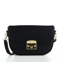 Сумка женская мессенджер TEXTURA на клапане, 23&times;6&times;15 см, чёрная