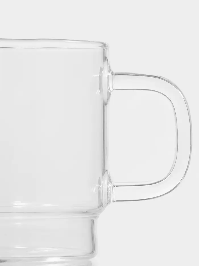 Кружка Magistro &laquo;Боттом&raquo;, 450 мл, 9.5&times;8 см штабелируемая, боросиликатное стекло, прозрачная