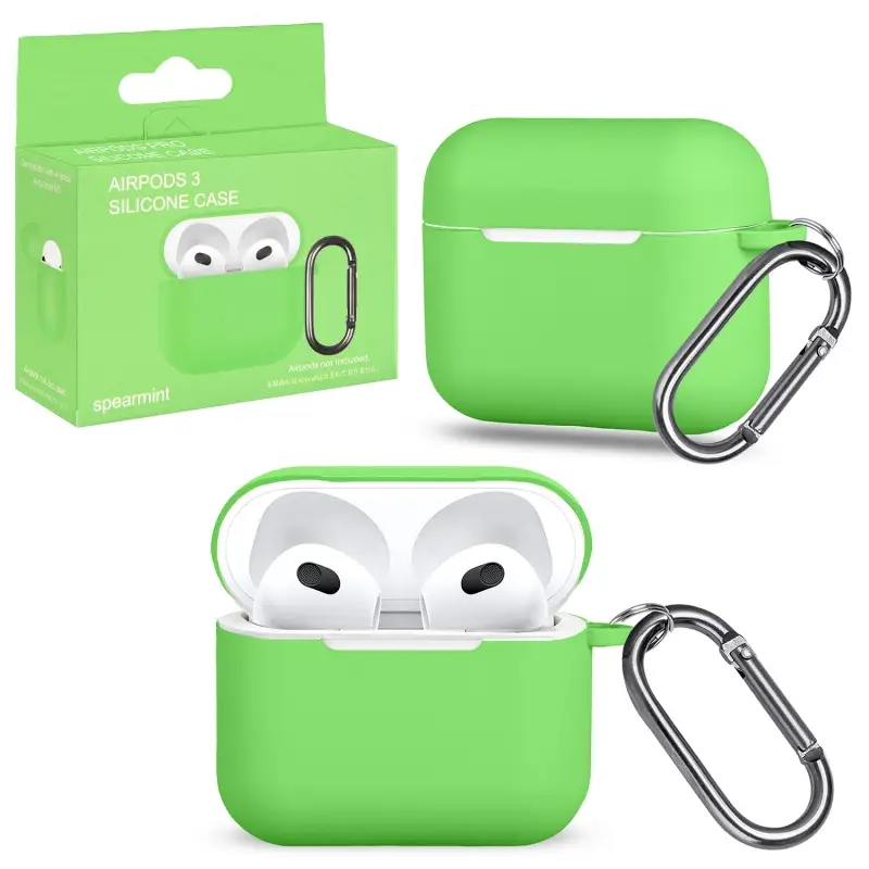 Чехол для AirPods 3 с карабином №20 Spearmint