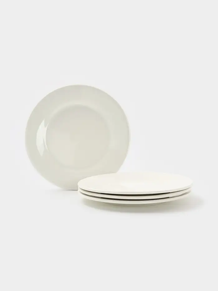 Набор тарелок 4 шт  утолщенным краем "White Label" 20х20х1,6 см