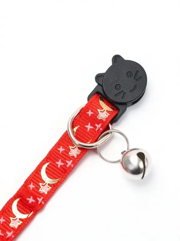 Ошейник для кошек &laquo;Ночь&raquo;,30&times;1 см, с бубенчиком, полиэстер