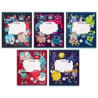 Тетрадь 12 листов в линейку ErichKrause "Monsters", обложка мелованый картон, МИКС