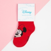 Носки для девочки «Минни Маус», DISNEY, 14-16 см, цвет красный
