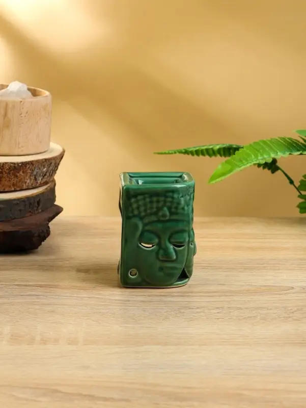 Аромалампа "Близнецы" керамика, цв. зелёный, 6,5х6,5х9 см