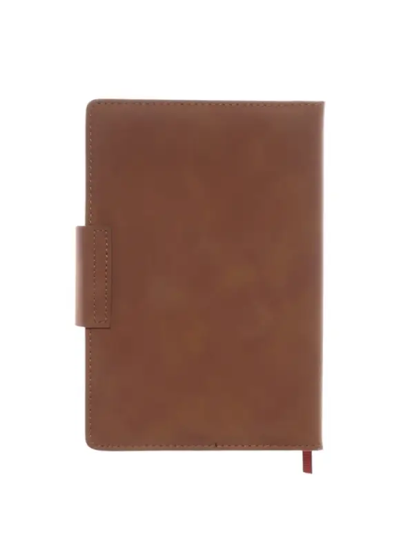 Ежедневник недатированный формат А5, с хлястиком, 96л, линия, пвх, Коричневый Ежедневник недатированный формат А5, с хлястиком, 96л, линия, пвх, Коричневый