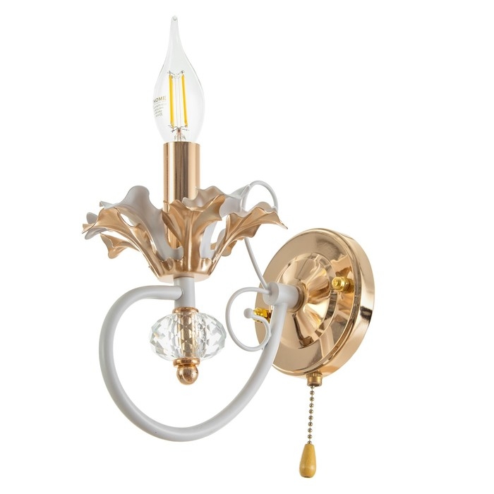 Бра "Лиолет" Е14   40Вт бело-золотой 20х25х13 см