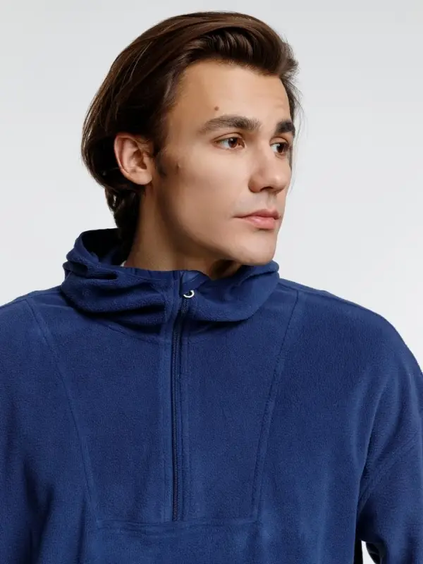 Анорак флисовый унисекс Fliska, темно-синий, размер M/L Анорак флисовый унисекс Fliska, темно-синий, размер M/L