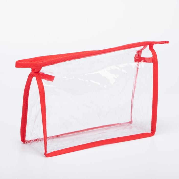 Косметичка на молнии, цвет красный Косметичка на молнии, цвет красный