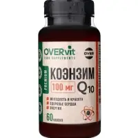 Коэнзим Q10 максимум OVERvit, 100 мг, 60 капсул