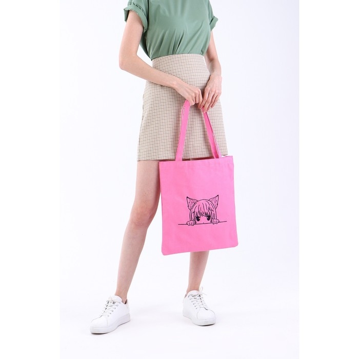 Шопер детский для девочки «Девочка», 35 х 0,5 х 40 см, вышивка, розовый Шопер детский для девочки «Девочка», 35 х 0,5 х 40 см, вышивка, розовый