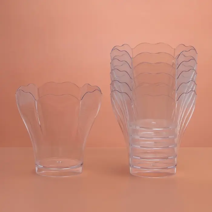 Форма пластиковая одноразовая для фуршета «Незабудка», 100 мл, прозрачная