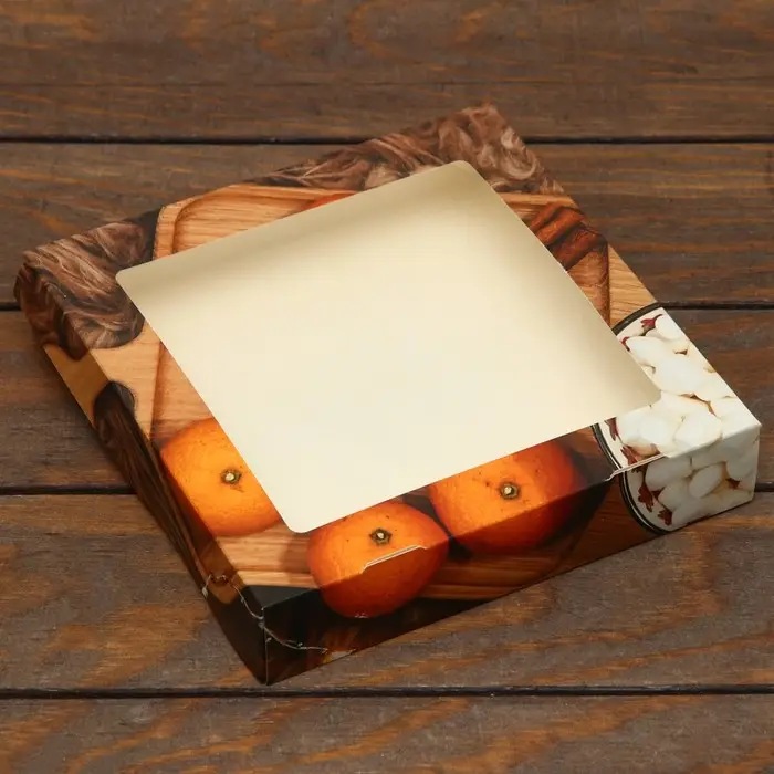 Коробка складная «Новогоднее настроение», 20×20×4 см Коробка складная «Новогоднее настроение», 20×20×4 см