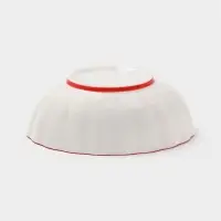 Салатник Botanica, 550 мл, 15&times;5.5 см, фарфор, белый, красный