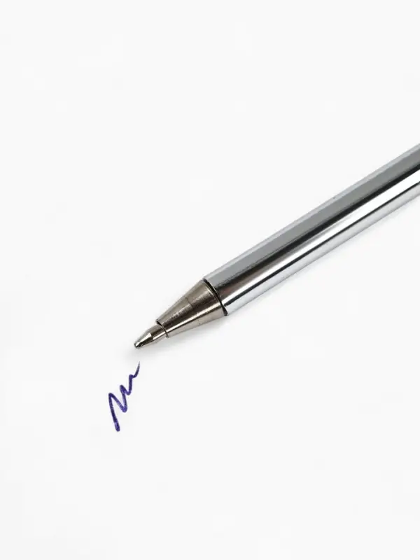 Ручка с пером, синяя паста, длина 25 см