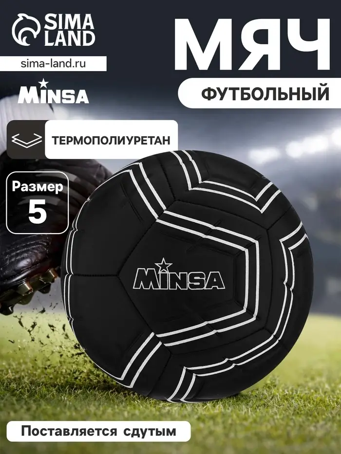 Мяч футбольный MINSA, TPE, машинная сшивка, 12 панелей, р. 5