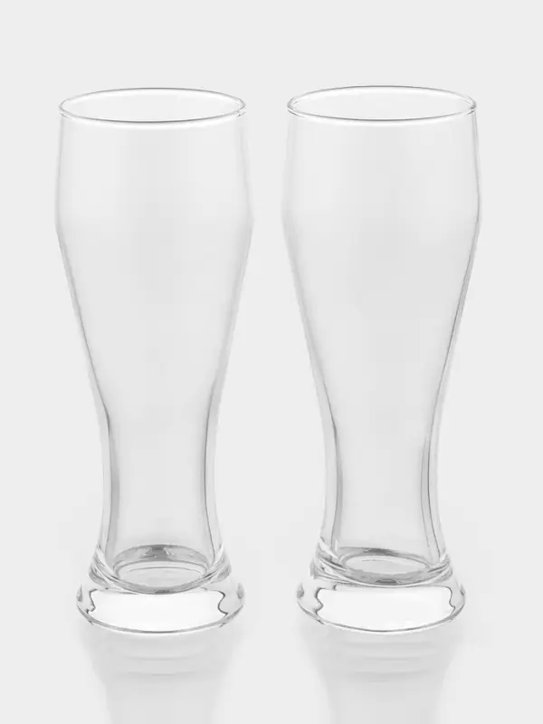 Пивные стаканы Paşabah&ccedil;e Pub, 415 мл, набор 2 шт., стекло, прозрачные