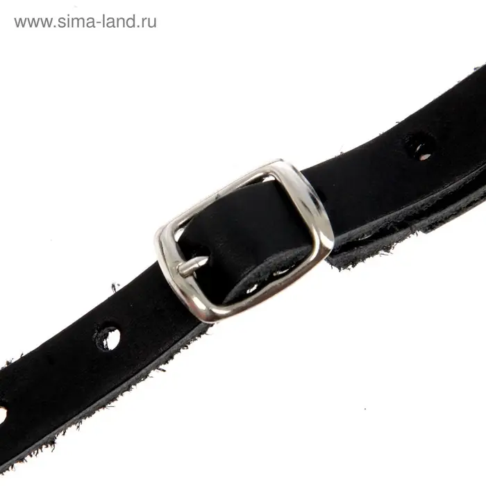 Намордник кожаный №2, сетчатый, с перемычкой, доберман, длина по носу 9.5 см, обхват морды 28 см