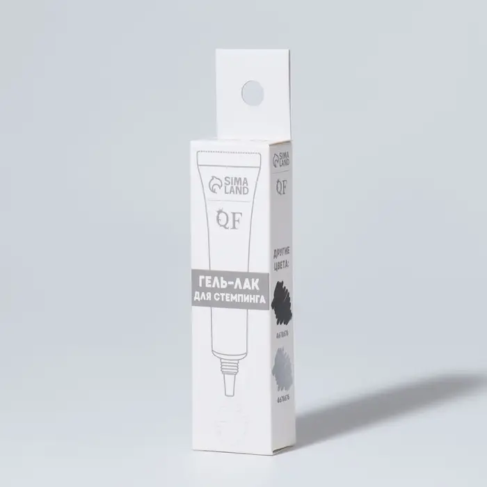 Гель-лак для стемпинга, трехфазный, 8 мл, LED/UV, белый