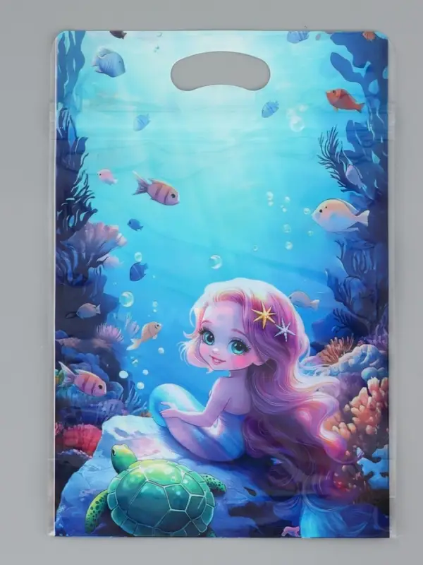 Пакет подарочный, с zip-lock застежкой, Пакет подарочный, с zip-lock застежкой, "Русалочка", 15х23 ± 1см МИКС