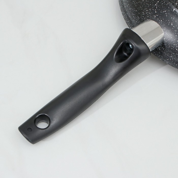 Сковорода Доляна «Элит», d=24 см, литой алюминий, стеклянная крышка, антипригарное покрытие, цвет серый Сковорода Доляна «Элит», d=24 см, литой алюминий, стеклянная крышка, антипригарное покрытие, цвет серый