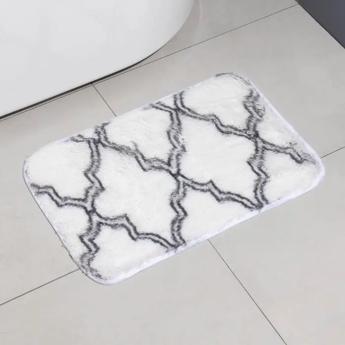 Коврик Доляна &laquo;Вензель&raquo;, 40&times;60 см, белый