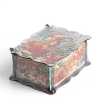 Шкатулка большая  "Козлик винтаж",  20х15х8,5 см