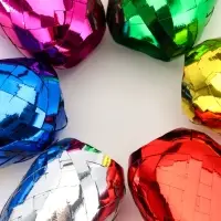 Лента упаковочная металлизированная, ассорти, набор 6 шт., 0.5 см &times; 10 м