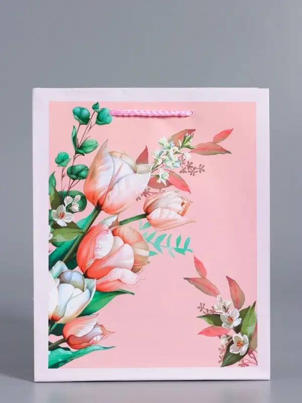 Пакет подарочный "С любовью для неё" ламинированный 18 х 22,3 х 10 см