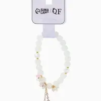 Браслет &laquo;Цветы Незабудки&raquo;, d=6 см, шар №8, белый, розовый