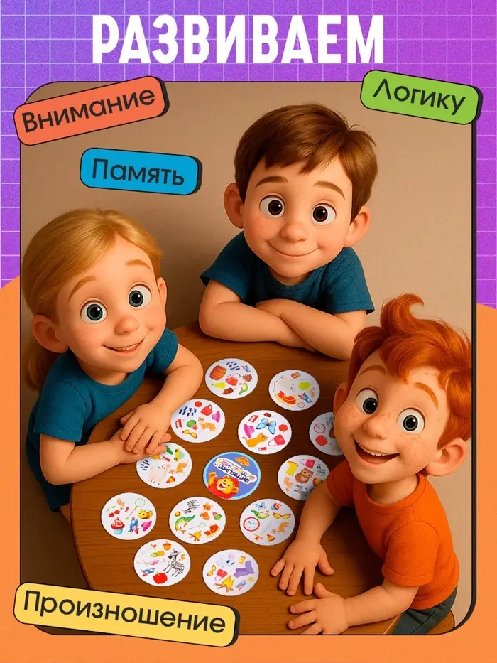 Логопедическая игра &laquo;Свистящие и шипящие&raquo;, 55 карточек, 3+