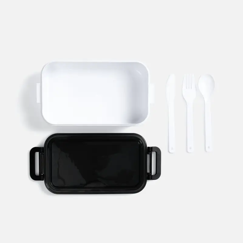 Ланчбокс Pranzo, белый с черным Ланчбокс Pranzo, белый с черным