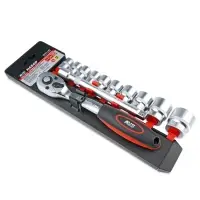 Набор головок торцевых с аксессуарами 3/8"DR (10-24 мм) (12 предметов) AVS NG38-12P