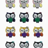 Брошь &laquo;Птица Совунья&raquo;, МИКС в чёрном металле