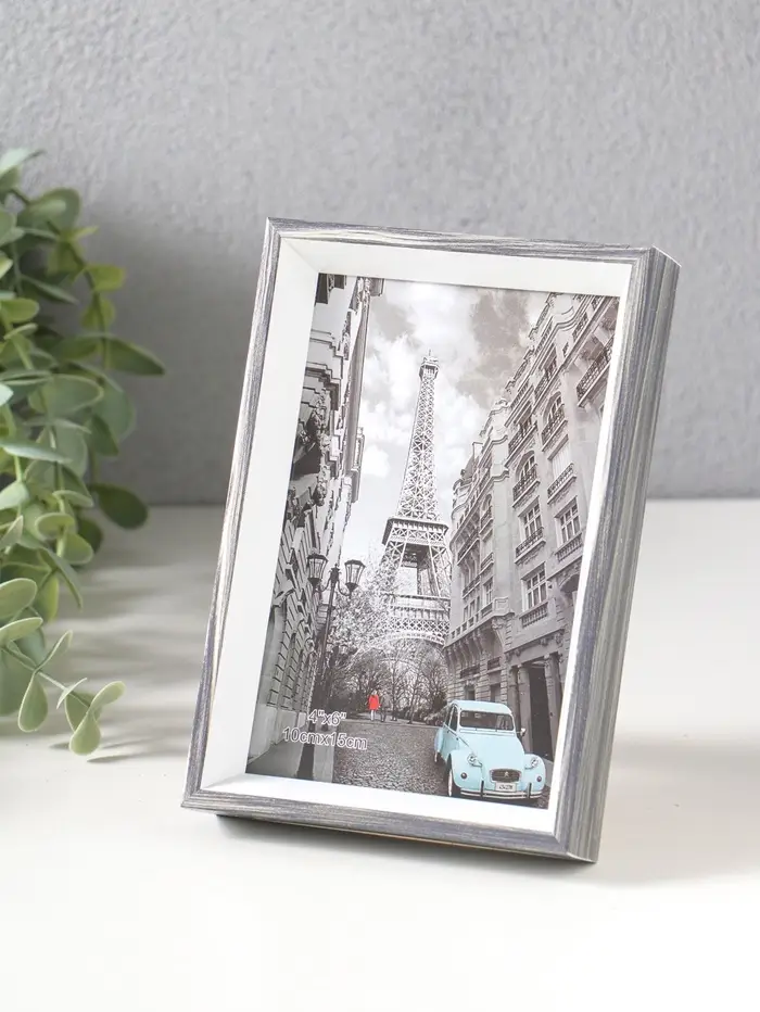 Фоторамка пластик 10х15 см "Данте" чёрный состаренный 16х10,8х2,5 см