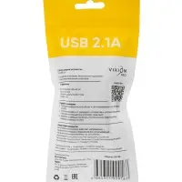 Сетевое зарядное устройство VIXION PRO VH-06, USB, 2.1 А, белый