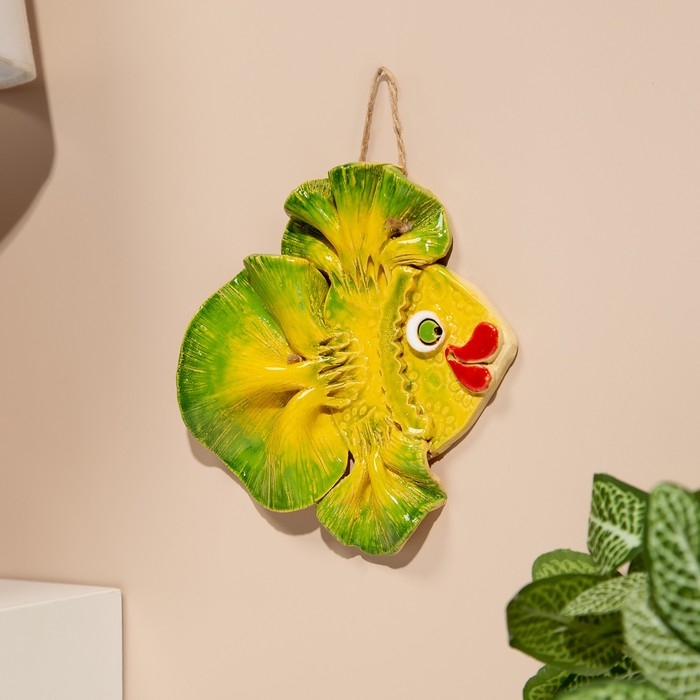 Сувенир Сувенир "Золотая рыбка", майолика, микс