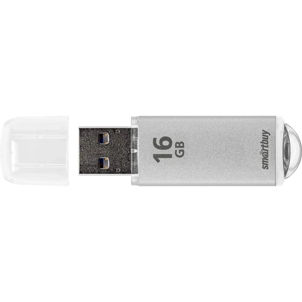 Флеш-память Smartbuy V-Cut, 16Gb, USB 2.0, сереб, SB16GBVC-S