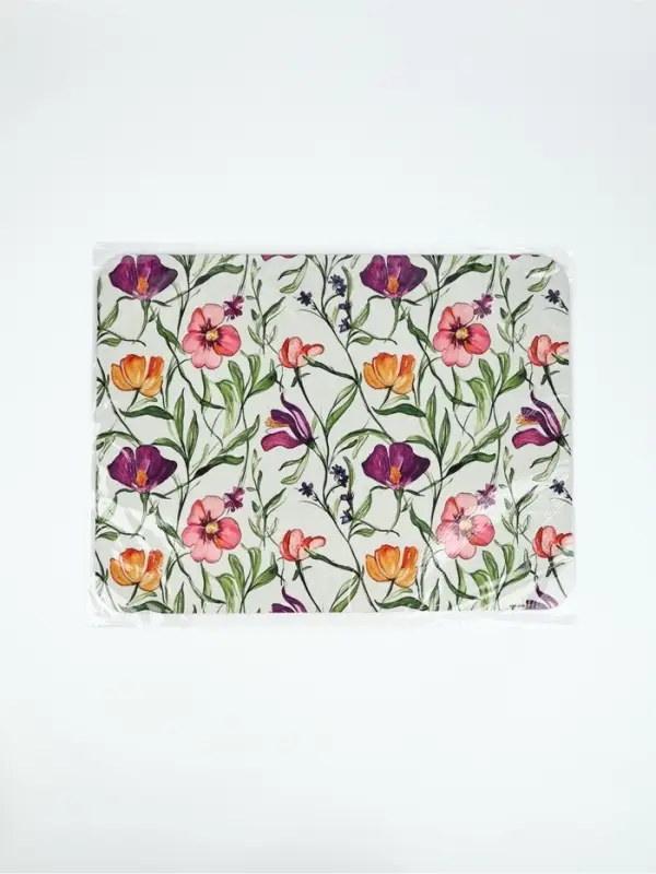 Коврик для сушки посуды впитывающий  Коврик для сушки посуды впитывающий "Цветы", 30 х 40 см