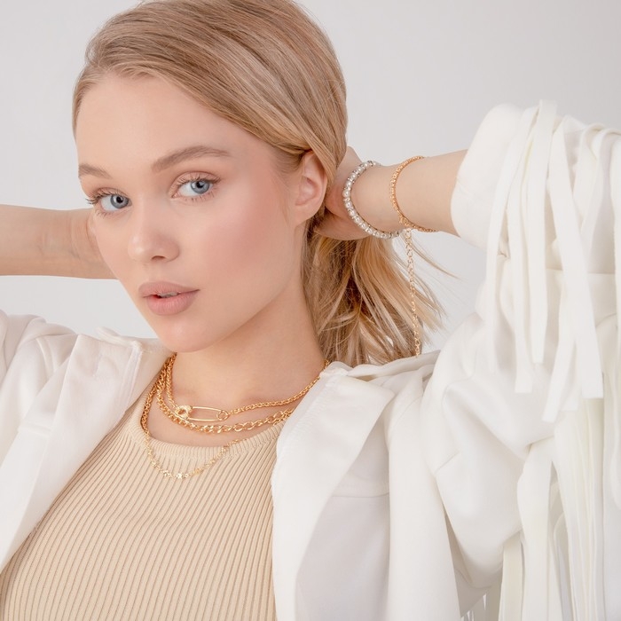 Браслет жемчуг «Невеста» со стразами, шар № 6, цвет белый, d=5,5 см Браслет жемчуг «Невеста» со стразами, шар № 6, цвет белый, d=5,5 см