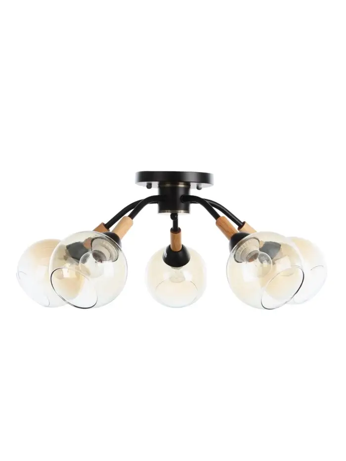 Люстра потолочная BayerLux &laquo;Гундер&raquo;, 5хЕ27, 40 Вт, черный, 57&times;57&times;25 см