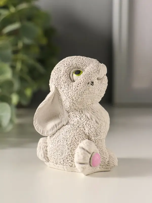 Статуэтка "Кролик сидит" 7х5х6,5см, серый