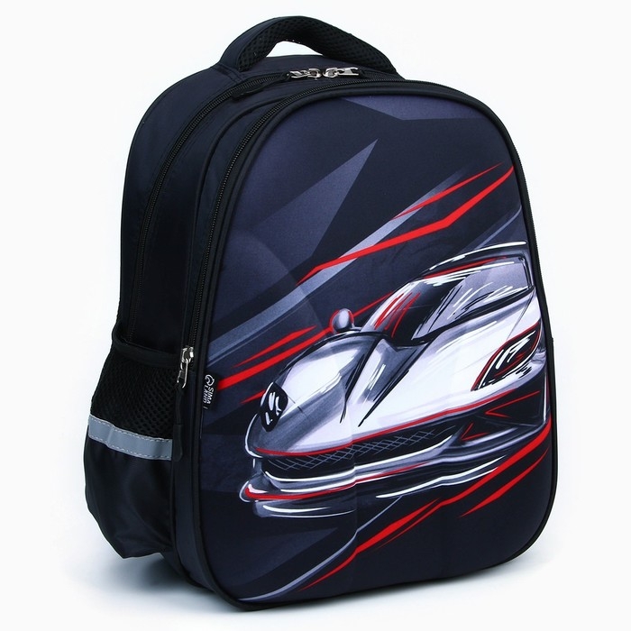 Рюкзак школьный каркасный 39×30×14 см «Машина» Рюкзак школьный каркасный 39×30×14 см «Машина»
