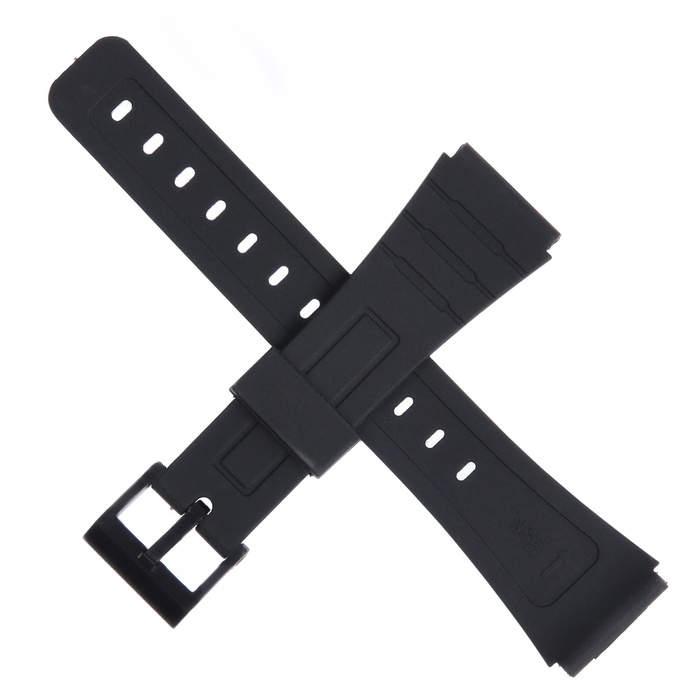 Ремешок для часов, 20 мм, силикон, l-22 см, черный Ремешок для часов, 20 мм, силикон, l-22 см, черный