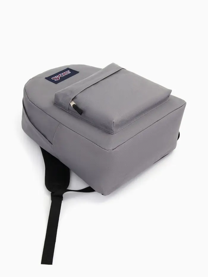 Рюкзак школьный на молнии, с карманом, однотонный, размер 30&times;14&times;41 см, серый