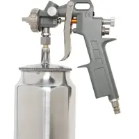 Краскораспылитель пневматический ТУНДРА, до 4 бар, сопло 1.5 мм, нижний бачок 0.75 л