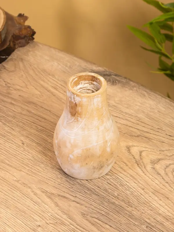 Подсвечник, d=4 см, 9&times;9&times;15 см, дерево джати, коричневый