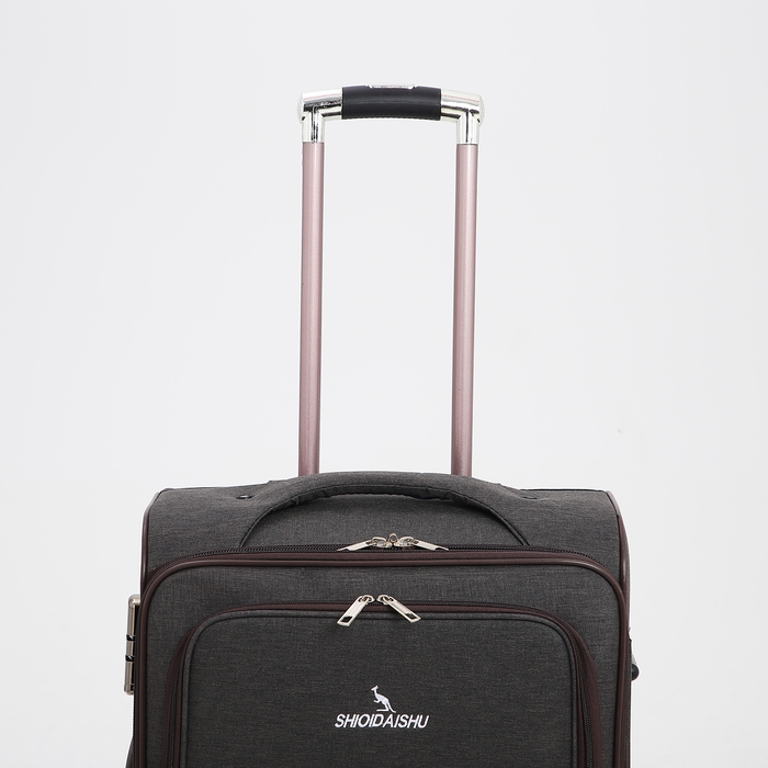 Чемодан средний 52 л (M), отдел на молнии, кодовый замок, с расширением, цвет коричневый Чемодан средний 52 л (M), отдел на молнии, кодовый замок, с расширением, цвет коричневый